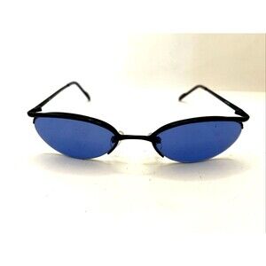 Rage Sunglasses SP019849 Half Rim Designer Fashion Blue